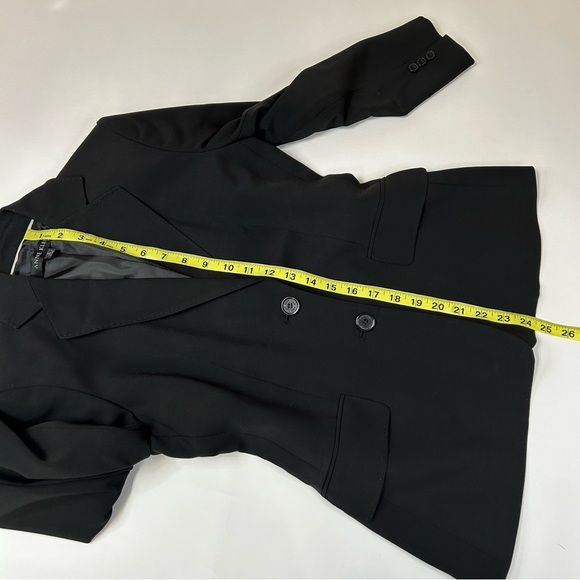 Anne Klein Suit Women’s Blazer Size 0 Button Down Solid Black #0268 - Picture 9 of 10